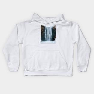 Snowy Waterfall Kids Hoodie